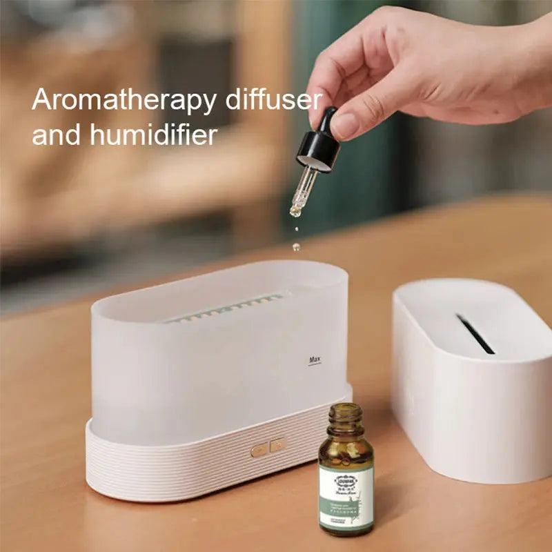 mainevent/ mini imprimante/ brosse à apeur/montre connectée/vanne thermostat/luminaire ventilateur/  KINSCOTER Aroma Diffuser Air Humidifier Ultrasonic Cool Mist Maker Fogger Led Essential Oil Flame Lamp Difusor Mainevent.store   Mainevent