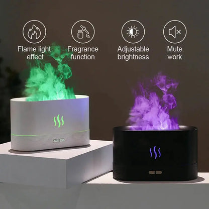 mainevent/ mini imprimante/ brosse à apeur/montre connectée/vanne thermostat/luminaire ventilateur/  KINSCOTER Aroma Diffuser Air Humidifier Ultrasonic Cool Mist Maker Fogger Led Essential Oil Flame Lamp Difusor Mainevent.store   Mainevent