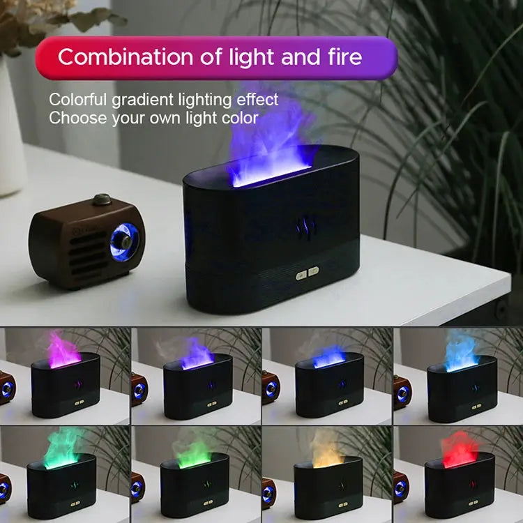 mainevent/ mini imprimante/ brosse à apeur/montre connectée/vanne thermostat/luminaire ventilateur/  KINSCOTER Aroma Diffuser Air Humidifier Ultrasonic Cool Mist Maker Fogger Led Essential Oil Flame Lamp Difusor Mainevent.store   Mainevent